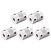 sourcing map 6mm to 8mm Aluminum Alloy Shaft Coupling Flexible