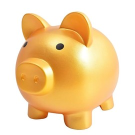 Piggy Bank Gold Pig Piggy Bank Cute Interior Miscellaneous Goods Golden Pig 500 Yen Coin Saving (Gold)