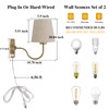 LASENCHOO Plug in Wall Sconces Set of Two, Modern Wall