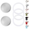 Mogrecha Moka Pot 2 Pcs Filter with 3 Pcs Silicone
