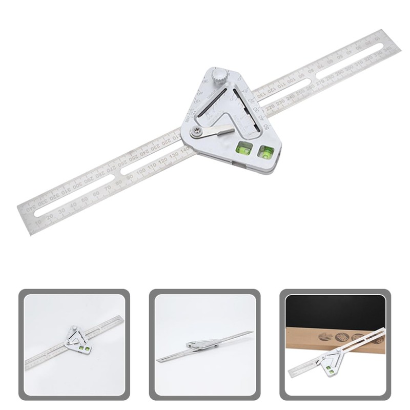 Operitacx Combination Square Tool Multifunctional Angle Ruler for Woodworking Durable