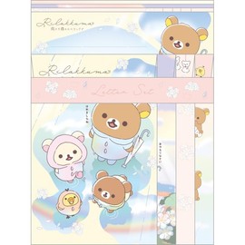 San-x Rilakkuma Letter Set LH82701 Rilakkuma Sunny After Rain, Sunny Premonition, Michi Kaeri, Welcome Home Envelope, Stationery