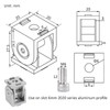 BLCCLOY 4 Sets Black 2020 Aluminum Extrusion Pivot Hinge Swivel