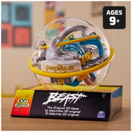 Perplexus Beast 3D Gravity Maze Game Brain Teaser Fidget Toy Puzzle Ball, Anxiety Relief Items, Cool Stuff, Sensory Toys for Kids & Adults Ages 9+