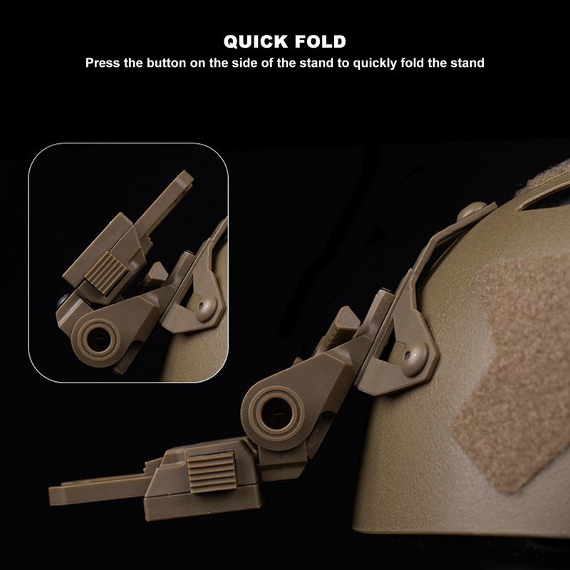 Night Vision Helmet Mount Foldable Adjustable Simple Operation Wide Compatibility
