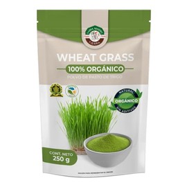 Wheatgrass Orgánico certificado en polvo 250g, fuente de clorofila, vitaminas y minerales.