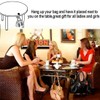 ASYKNM Table Handbag Holder:Foldable Non-Slip Handbag Hook Silver Set Clover