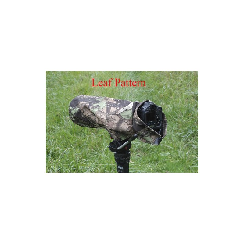 Rainsleeve cover for camera lenses. Large size in an attractive