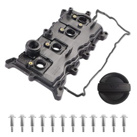 KUIPERAUTO QR25DE Engine Valve Cover with Oil Cap13264JA00A 13270JA00A Compatible for Nissan Altima Sentra SE-R 2.5L 2007 2008 2009 2010 2011 2012 2013