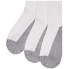 Jefferies Socks Boys 8-20 Seamless Toe Athletic Crew, White/Grey, 6-pack