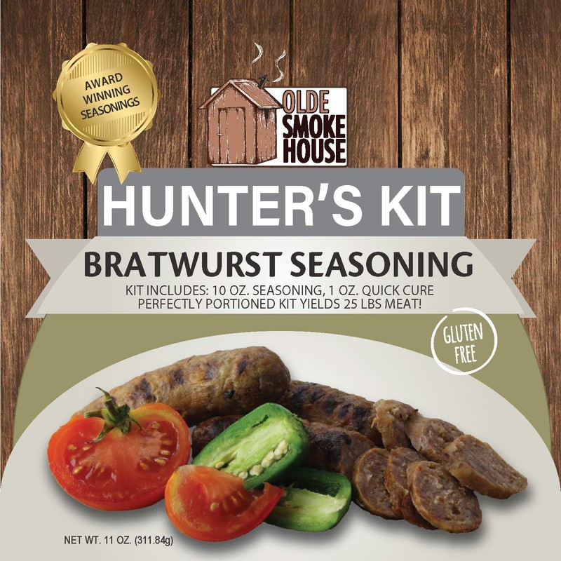 Hunter's Kit (Bratwurst, 11). Kit includes 10 oz. Seasoning, 1