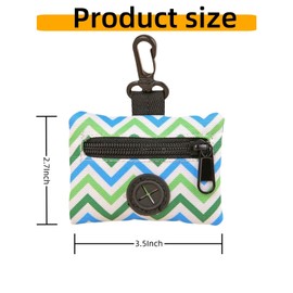 ENWIQUE Refillable Dog Poop Bag Dispenser, Dispenser with Dog Waste Bags, Attaches to Any Leash, Machine Washable, Universal Design, Convenient, Includes 1 Roll Poop Bags (Stripes)