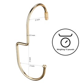 Queekay Pack of 12 Purse Hangers, Cupboard Organiser, Metal Pockets Hanger, Space-saving Purse Organisers and Storage, Hanging Purse Organiser with Hooks (Champagne Gold)