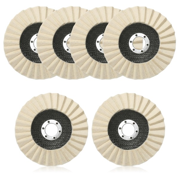 Swiffen 6 Pcs 5 Inch Wool Felt Stone Polishing Wheels