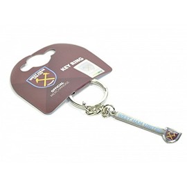 West Ham United FC West Ham Text Keyring, Adults, Unisex, Multicoloured (Multicoloured), One Size