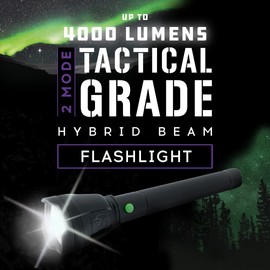 LitezAll Kodiak Kommander 4000 Lumen Tactical Flashlight, Ultra Bright High Power LED Flashlight for Outdoor, Emergency, and Professional Use – Heavy-Duty, Compact & Easy to Operate