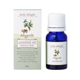 Daily Delight Essential Oil, Myrrh 0.2 fl oz (5 ml) (100% Natural Essential Oils, Aroma, Resine-based, Tasteful Scent Similar to Musk)