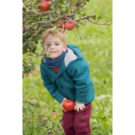 Disana Tube Scarf, 100% Organic Merino Wool GOTS, IVN Best | Extra Light and Warm | Baby Toddler Child Unisex | Made in Germany, Natural rose