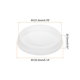 QUARKZMAN Hohe Temperatur Silikon-Stecker Montage Durchmesser 121,5 mm / 4,78 Zoll T-förmiger Gummistopfen Lochstopfen für Pulverbeschichtung Dichtungsstopfen Weiß Packung mit 1