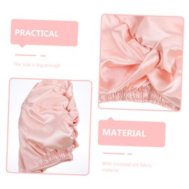 Healeved Elastic Wide Sleeping Hat Bonnet Double Imitation Silk Hair Bonnet for Women Fit for Head Soft and Comfortable Shower Cap for Sleeping Hair Care