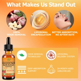 Liposomal Aged Garlic Extract Liquid Drop 500 mg, 15:1 Extract, Odorless