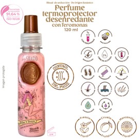 SHAEIO RITUAL BOTANICO Pheromone Perfume Protector de Calor para el Cabello, Sin Alcohol, Antifrizz, Desenredante, Con Feromonas, Aroma Seductor Frutal y Floral | Hair Perfume For Women | 120 ML