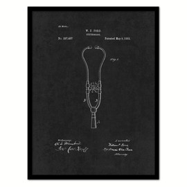 Spot Color Art PATENT150090BK-79BK 1882 Doctor Stethoscope, 7" x 9"