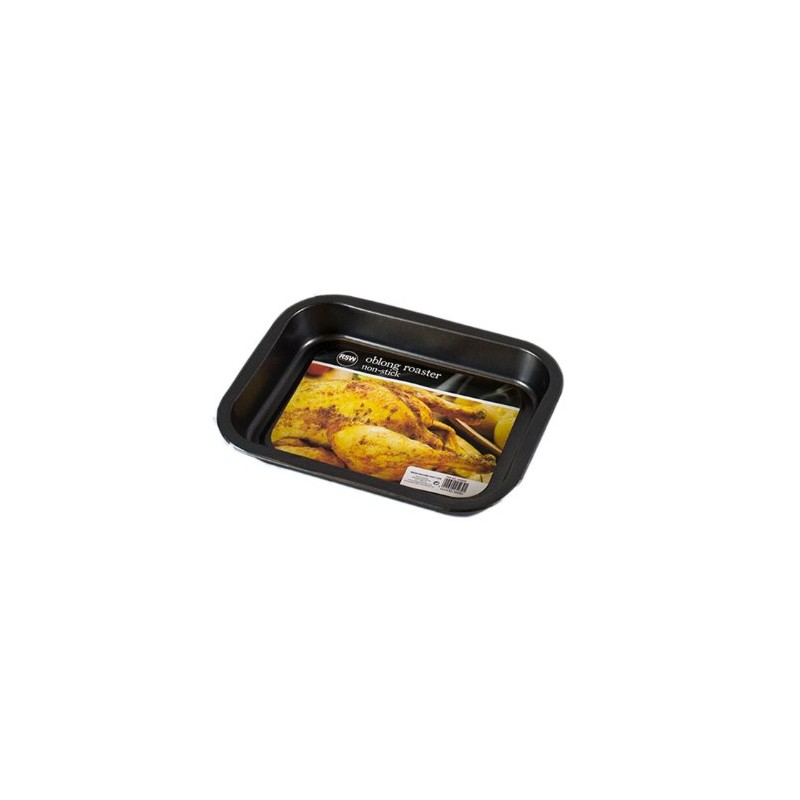 Non-Stick Oblong Roaster for Oven Cooking & Food Preparation 25x19.5cm