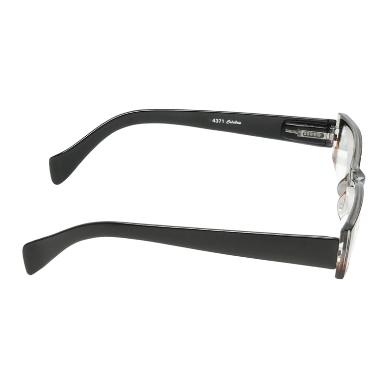 Calabria 4371 Bi Color Reading Glasses Matching Cleaning Case Black