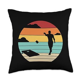 Kit Cornhole Bags Game Bards Accessories Set Gifts Retro Bean Bag Game Boards Professional Cornhole Throw Pillow, 18x18, Multicolor