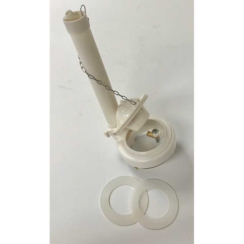 Flush Valve Assembly For One Piece Toilets with 2 Extra