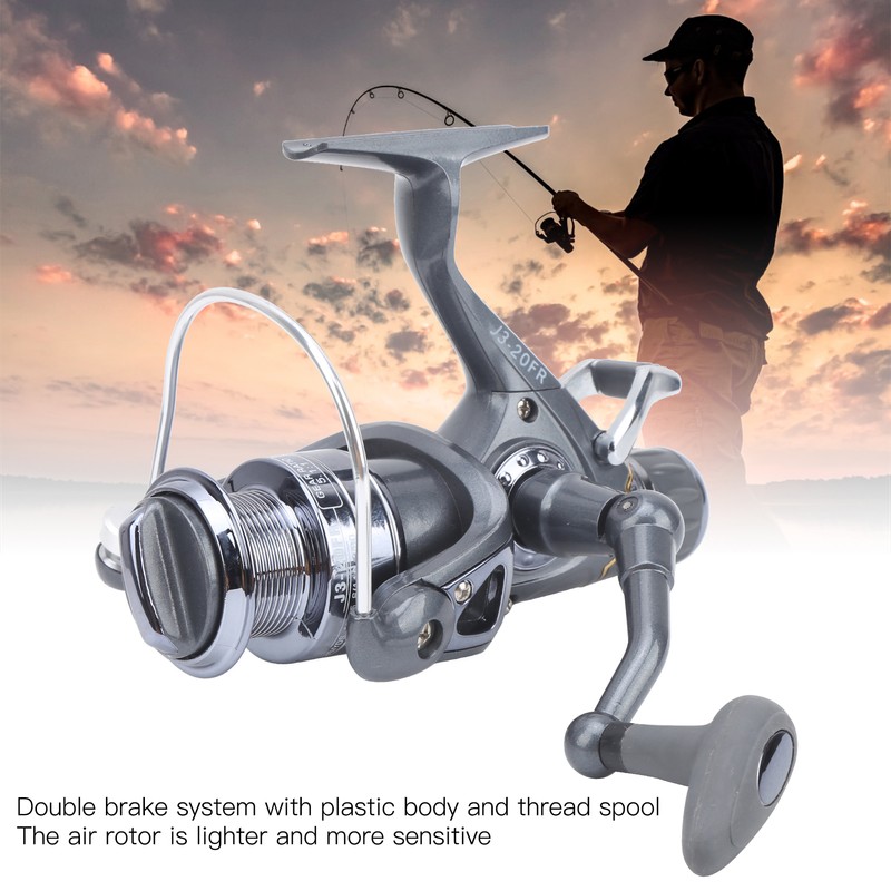 Spinning Reel 5 Bearing 5.1:1 Gear Ratio Dual Brake Fishing