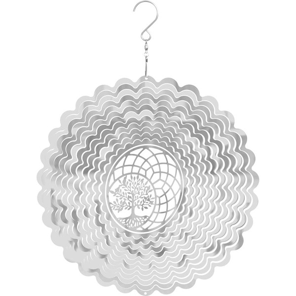 Kinetic Art Metal Wind Chime - Slightly Rotating 3D Hanging