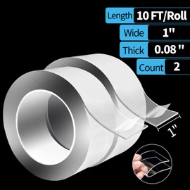 Art3d Nano Double-Sided Adhesive Tape, Multipurpose Tape for Carpet Mats/Paste Items/Photos Frames/Craft Wall Mounting
