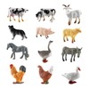 ZPLASK 12PCS Realistic Farm Animals Set – Educational Animal Toys for Toddlers, Safe and Durable Farm Animals for 2 Year Olds Boys & Girls, Ideal for Early Learning & Imaginative Play