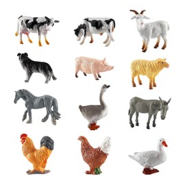 ZPLASK 12PCS Realistic Farm Animals Set – Educational Animal Toys for Toddlers, Safe and Durable Farm Animals for 2 Year Olds Boys & Girls, Ideal for Early Learning & Imaginative Play