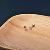 3MM Tiny Cubic Zirconia Studs Screw Backs Sterling Silver Earrings
