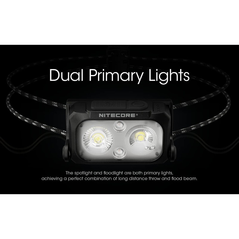 EdisonBright Nitecore NU25 UL 400 Lumen Dual Beam Light Weight