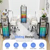 Simple Trending 14 Tier Rolling File Cart, Desk File Organizer