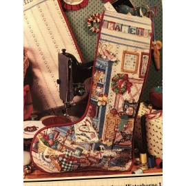 Cross Stitch & Country Crafts Stitcher's Studio Christmas Stocking Counted Crosstitch Pattern Holiday Sewing