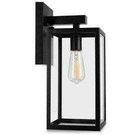 MAXvolador Outdoor Wall Lantern, Extra Large Exterior Waterproof Wall Sconce Light Fixture, Black Anti-Rust Wall Mount Lighting, E26 Base Wall Lamp