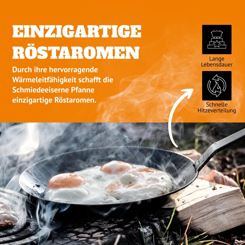 Petromax wrought iron pans, sp20, sp24, sp28, sp32