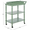 SAFAVIEH Home Collection Haven Sage Green 3-Tier Dining Cart with