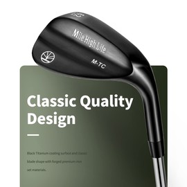 Mile High Life Golf Wedges| Entry Level Golf Sand Wedge Sets | Golf Gap Wedge Sets | Black Titanium Layer Lob Wedge Golf Clubs for Men & Women | 56/60/64 Degree Wedge Right Hand