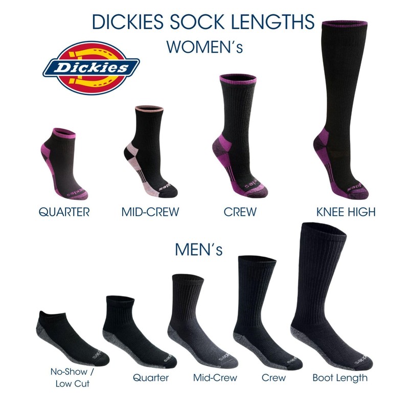 Dickies Women's Dri-Tech Essential Moisture Control Crew Socks, Available in