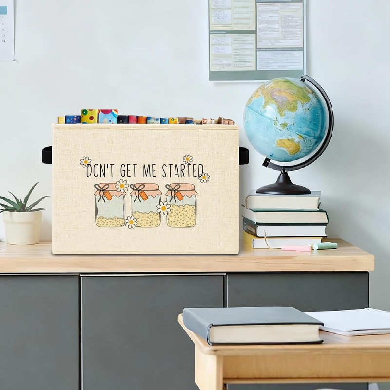 HSIASHENG Funny Sourdough Gifts Storage Bins Box with Handles, Don't