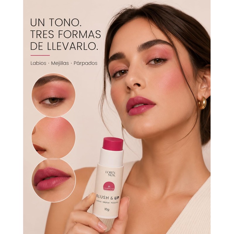 Blush & Lip LAMPONE 3 en 1 en Stick para