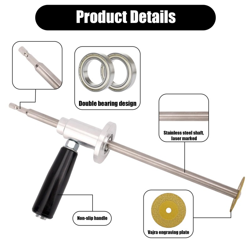 PVC Inside Pipe Cutter, Including Diamond Grit Wheel & Handle