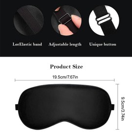 Pack of 2 Silk Sleep Mask, Soft Silk Sleeping Mask, Eye Mask with Earplugs, Light Blocking Sleeping Mask with Adjustable Strap, Eye Mask for Sleeping, Sleeping Eye Mask for Travel Gadget