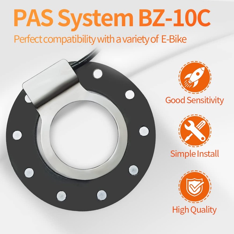 Ebike BZ 10C Pedal Assist Sensor SM/Waterproof Connector 10 Magnets